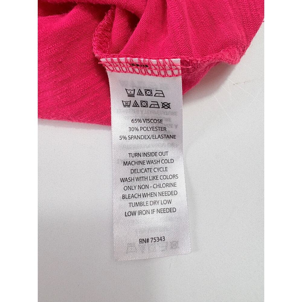 Rachel Zoe Tie Front Top Red Coral Button Front Lightweight Summer Vacation- M - Picture 8 of 12